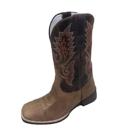 Bota Texana Masculina Cano Longo Assis 704 Bico Quadrado Imagem de Bota Texana Masculina Cano Longo Assis 704 Bico Quadrado