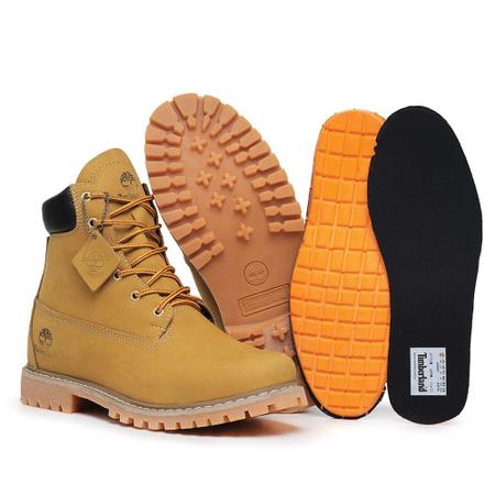 Imagem de Bota Timberland Clássica Masculino Cano Médio Couro Legitimo Palmilha Em Gel