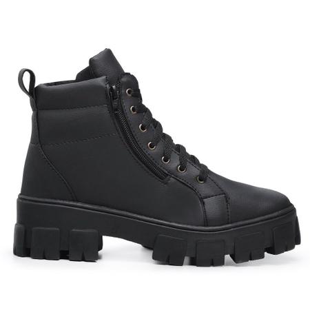 Bota Tratadora Feminina Coturno Blogueira Plataforma Preta 038 - AF Imagem de Bota Tratadora Feminina Coturno Blogueira Plataforma Preta 038