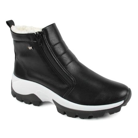 Bota via best sale marte zíper preta