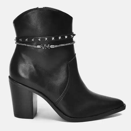 Imagem de Bota Western Via Marte Cano Curto Feminina Preto