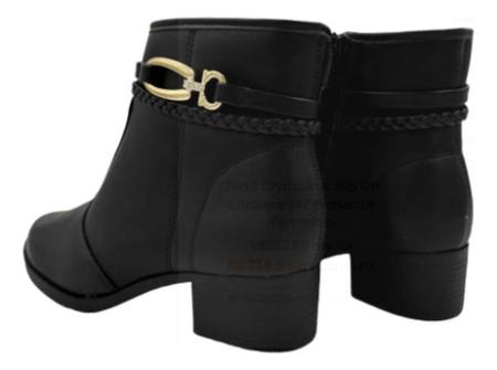 Imagem de Botas Femininas Montaria Cano Curto Salto Grosso Moleca Moda