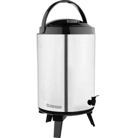 Botijão Garrafão Térmico Palace Inox 9,5 Litros com Tripé e Torneira - Soprano Imagem de Botijão Garrafão Térmico Palace Inox 9,5 Litros com Tripé e Torneira - Soprano