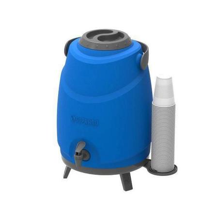 Botijão Térmico com Porta Copos Aspen 12LT Azul Soprano Imagem de Botijão Térmico com Porta Copos Aspen 12LT Azul Soprano