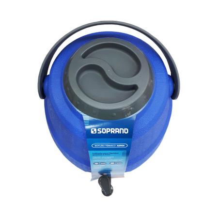 Botijão Térmico com Porta Copos Aspen 12LT Azul Soprano Imagem de Botijão Térmico com Porta Copos Aspen 12LT Azul Soprano