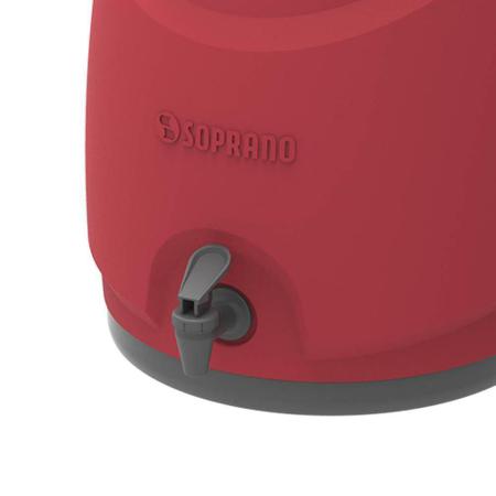 Botijão Térmico com Porta Copos Aspen 9LT Vermelho Soprano Imagem de Botijão Térmico com Porta Copos Aspen 9LT Vermelho Soprano