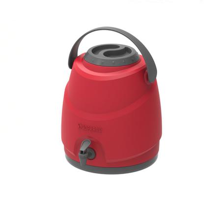 Botijão Térmico com Porta Copos Aspen 9LT Vermelho Soprano Imagem de Botijão Térmico com Porta Copos Aspen 9LT Vermelho Soprano