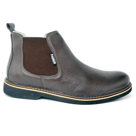 Imagem de Botina Classica Chelsea Masculina Sola Borracha Tradicional Couro Bota Resistente Casual Ref BT025