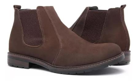 Bota chelsea masculina 2025 preta camurça