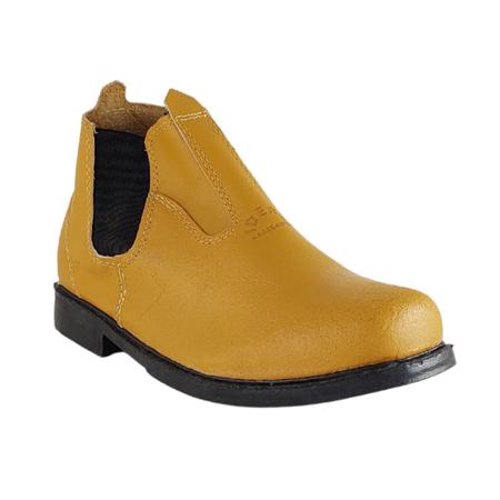 Botina Masculina Amarela Com El stico Confort vel e Resistente