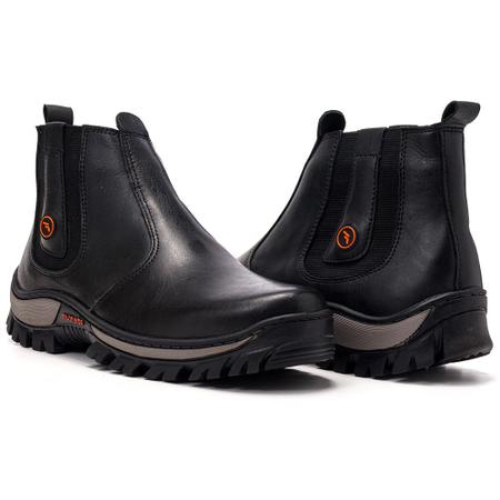 Imagem de Botina Masculina De Couro Confortável Resistente Bota Country