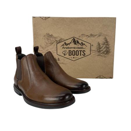 Botina Social Original Anatomic Gel Couro Floater Touch Troy Castanho Ref. 8711 Imagem de Botina Social Original Anatomic Gel Couro Floater Touch Troy Castanho Ref. 8711