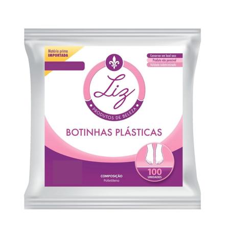 Imagem de Botinha Plastica 100 unidades Liz Produtos de Beleza