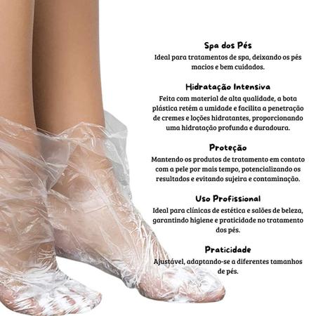 Imagem de Botinha Plástica Descartável Para Spa Dos Pés 500 Und