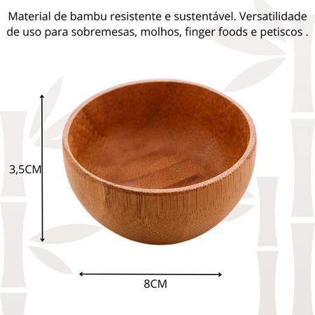 Imagem de Bowl de Bambu Redondo Molheira Verona 8x3,5cm