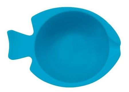 Imagem de Bowl Pratinho De Silicone Bebê Azul Com Ventosa