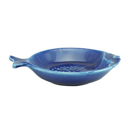Imagem de Bowl Raso de Cerâmica Decorativo Peixe Ocean Azul 14cm Bon Gourmet