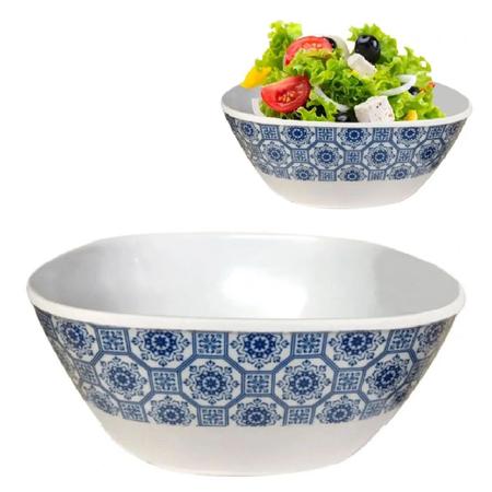 Imagem de Bowl Tigela Melamina Quadrada 350ml Saladeira Kit 6 Atacado