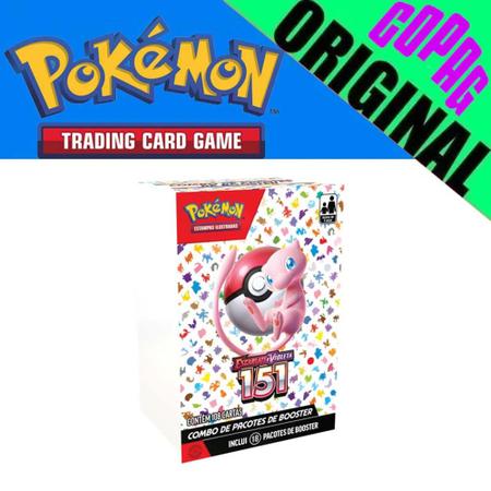 Cartas Pokémon Box 18 Boosters Escarlate e Violeta 151 Copag