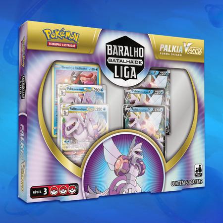 Box Pokémon Baralho Batalha de Liga Palkia Forma Origem V-ASTRO Copag Cards  Cartas em português oficial original : : Brinquedos e Jogos