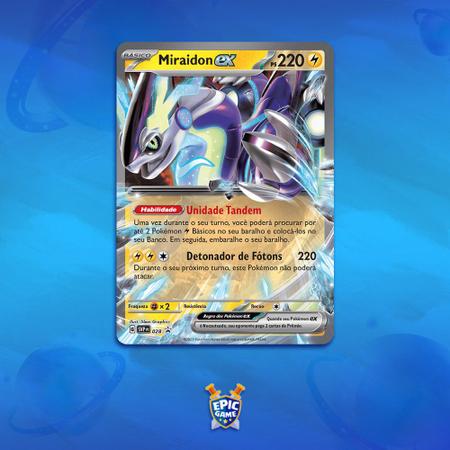 Box Cartas Pokémon Coleção Lendas de Paldea Miraidon Ex - Deck de