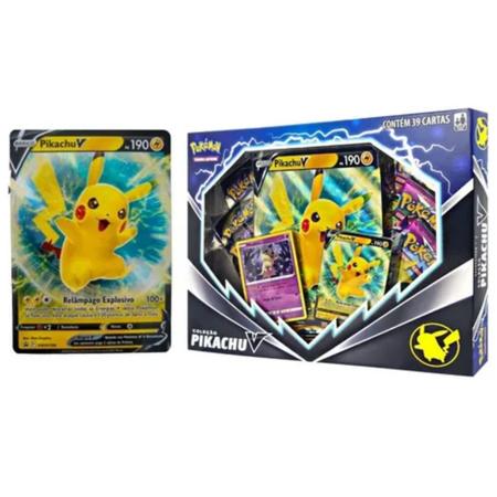 Cartas Pokemon Box Pikachu Coleção Especial Pikachu V Original Copag