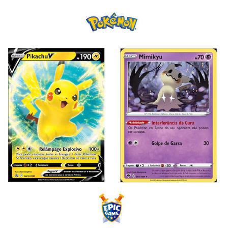 Jogo de Cartas Pokemon Box Coleção Pikachu V 38 Cartas