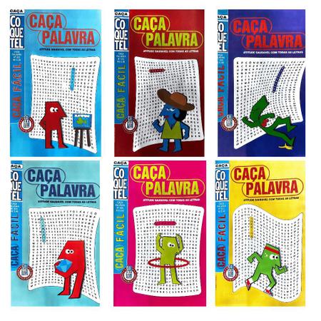 Coquetel - Você conhece a Família Caça-Palavra? Família Caça-Palavra (Nível  Fácil) São revistas com 48 páginas, formato 13,5 x 20,6cm e passatempos  variados – a maioria, caça-palavras. Caça-Palavra Come Caça-Palavra Pega  Caça-Palavra