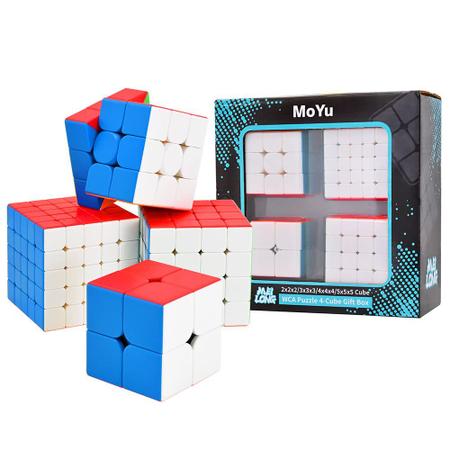 Kit Cubo Magico Moyu 2x2 3x3 4x4 5x5 - Cubo Store - Sua Loja de Cubo Magico  Online!