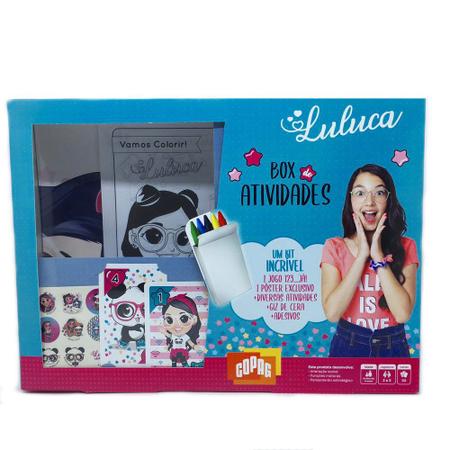 Box de Atividades Luluca r Colorir Giz Adesivo Copag - Kit