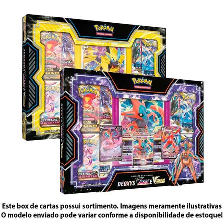 Box Jogo Cartas Pokémon Coleção Deoxys VMax Astro Tcg Copag em