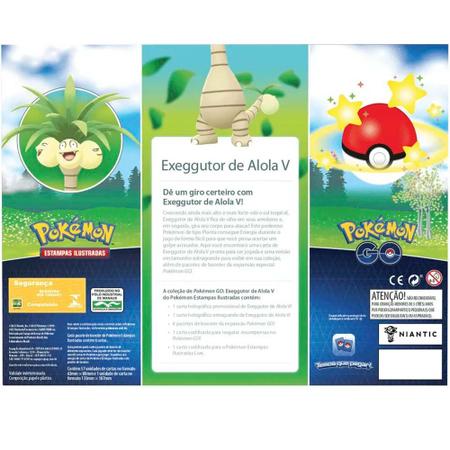 Box Coleção Pokémon Go - Exeggutor de Aalola-V Card Games Colecionáveis