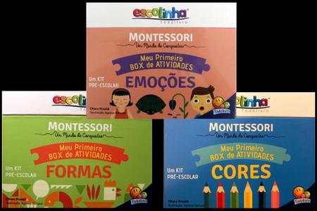 Imagem de Box Escolinha Montessori - Meu Primeiro Box de Atividades - 3 vol -  