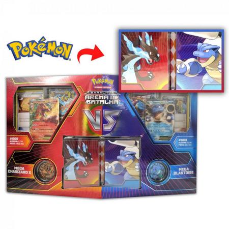 Box Pokémon: Mega Charizard X Mega Balastoise - Copag