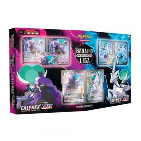 Box Pokemon Baralho Batalha de Liga Calyrex Vmax 120 Cartas - Copag - Deck  de Cartas - Magazine Luiza