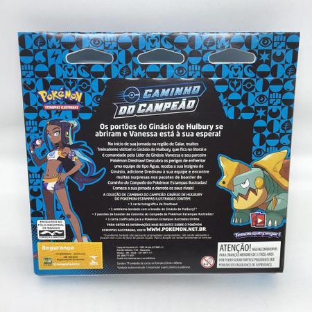 Box Pokémon Caminho Do Campeão Ginásio Hulbury C/ Emblema - Copag - Deck de  Cartas - Magazine Luiza