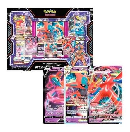 Box Pokémon Coleção De Batalhas Deoxys VMAX E V-ASTRO : :  Brinquedos e Jogos