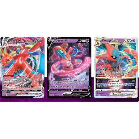 Coleção de Batalha Pokemon Box Premium Deoxys Vmax e Deoxys V-Astro - Copag