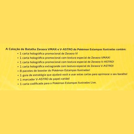 Coleçao Batalha Pokemon Box Zeraora Vmax V-astro Card Copag