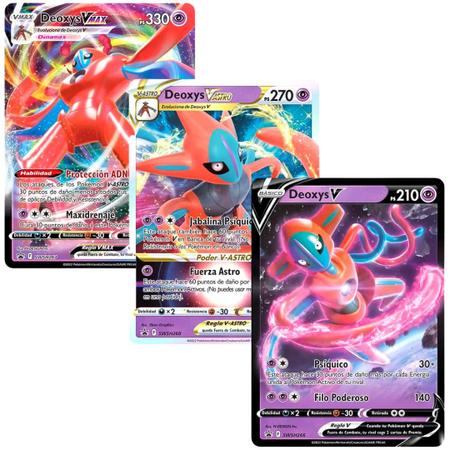 Pokemon Box Coleção de Batalha Vmax e V-Astro Deoxys ou Zeraora