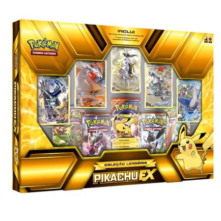 Box Pokemon - Colecao Lendaria - Pikachu - Copag - Deck de Cartas