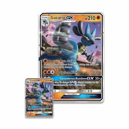 Carta Pokémon Em Metal Lucario GX - Colecionador, Cartinhas Pokémon