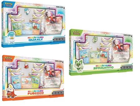 Box Pokémon Coleção Paldea Fuecoco com Broche e Carta Gigante Koraidon EX  Copag - Deck de Cartas - Magazine Luiza