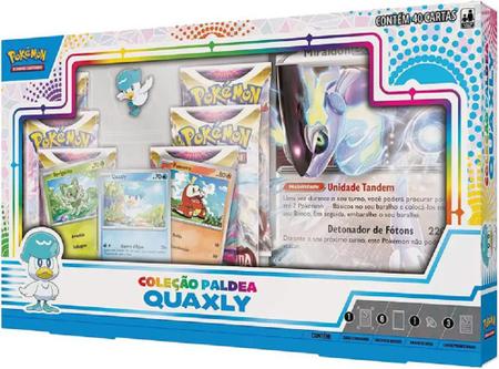 Box Pokémon Coleção Paldea Quaxly com 40 Cartas - Copag