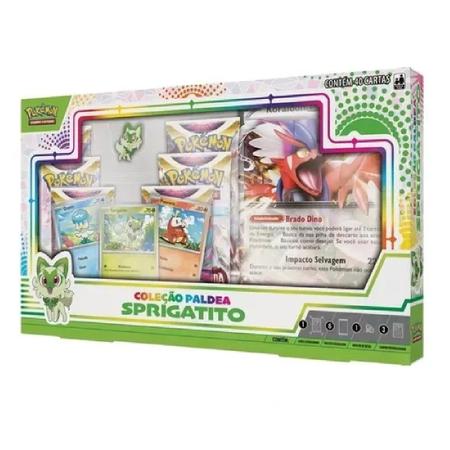 Box Pokémon 40 Cartas Coleção Paldea Sprigatito Copag