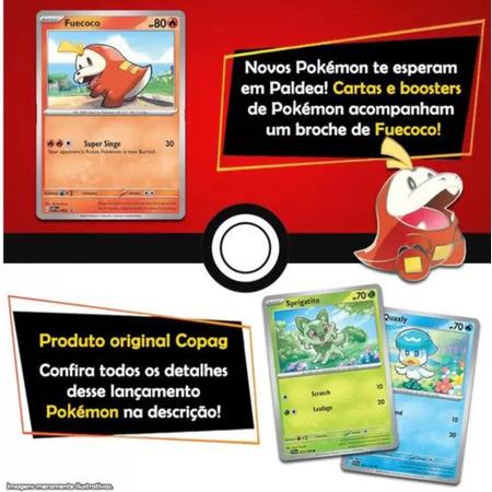 Box Sprigatito Coleção Paldea COPAG Original Lacrada 6 Booster Carta Pokémon  TCG