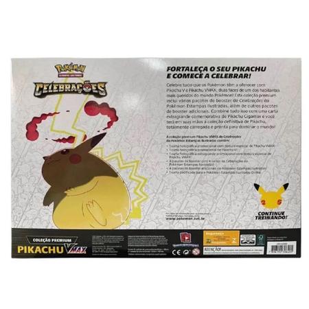 Jogo de Cartas - Pokemon - 25 anos - Coleção Premium - Pikachu VMax - Copag