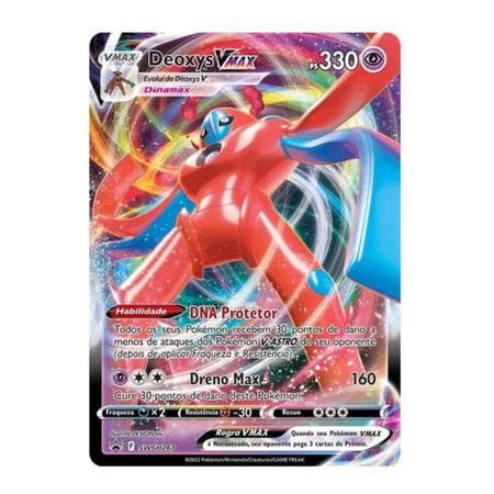 Carta Pokémon Original Deoxys Vmax Promo, Jogo de Tabuleiro Original Copag  Nunca Usado 84099714