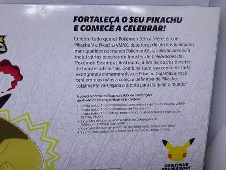 Pokémon Box Coleção Premium Celebrações - Pikachu Vmax em Promoção