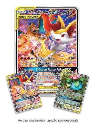 Jogo cartas - Box Pokémon - Geração Aliados - Charizard e Braixen